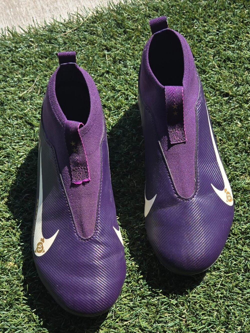 Nike Mercurial Superfly Laceless Soccer Cleats Purple White Size 3